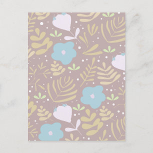 Cartão Postal De Festividades Floral mínimo