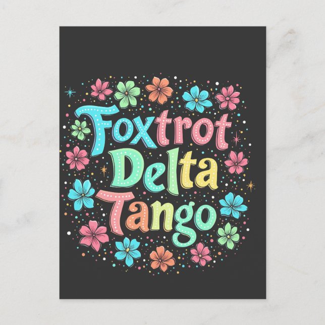 Cartão Postal De Festividades Floral Sutil Anti Trump 8647 Anti Maga (Frente)