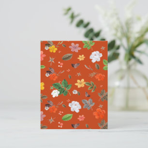 Cartão Postal De Festividades Flores Amarelas e Rosas Brancas 9