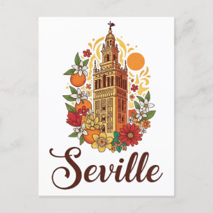 Cartão Postal De Festividades Flores De Espanha Sevilha