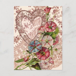 Cartão Postal De Festividades Flores de namorados