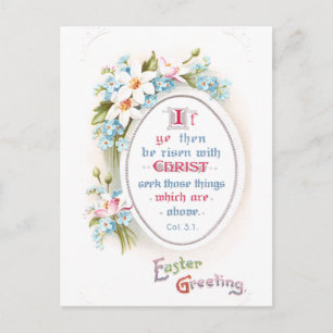 Cartão Postal De Festividades Flores de primavera Páscoa religiosa de colheita