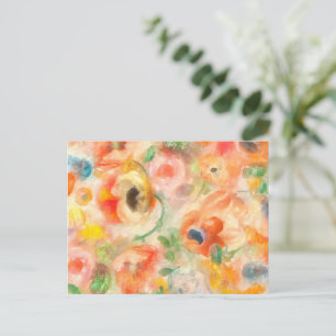 Cartão Postal De Festividades Flores Laranjas da Primavera