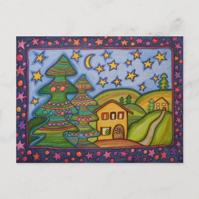 Cartão Postal De Festividades Floresta do Natal (Frente)