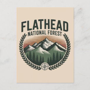 Cartão Postal De Festividades Floresta Nacional Selvagem de Montana