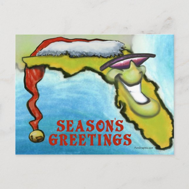 Cartão Postal De Festividades Flórida Natal (Frente)
