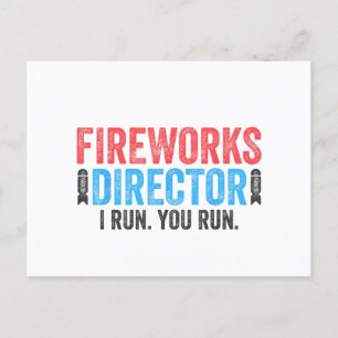 Cartão Postal De Festividades Fogo Diretor T-Shirt 4 de julho