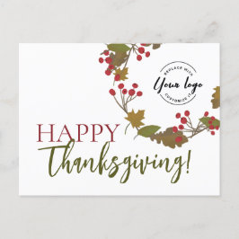 Cartão Postal De Festividades Folhagem Personalizada de Ação de Graças Feliz Que