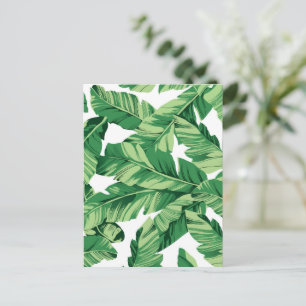 Cartão Postal De Festividades Folhas de banana
