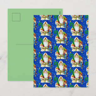 CARTÃO POSTAL DE FESTIVIDADES FOLKART BALTIMORE QUILADO PAI NATAL PRIMITIVO