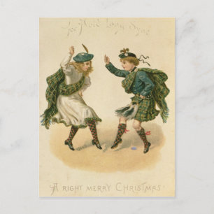 Cartão Postal De Festividades For Auld Lang Syne - A Right Merry Christmas'