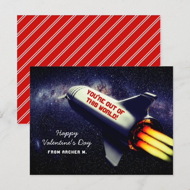 Cartão Postal De Festividades Fora deste Namorados de Rocket Kids (Frente/Verso)