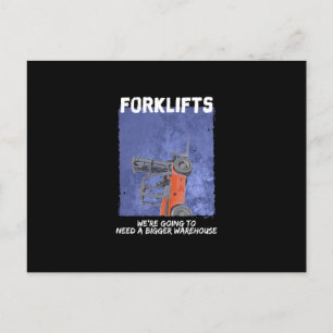 Cartão Postal De Festividades Forklifts Parody