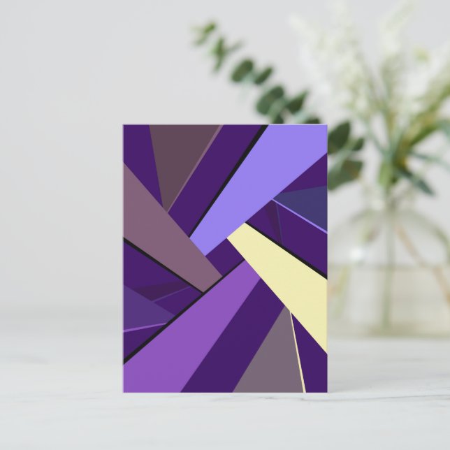 Cartão Postal De Festividades Forma Geométrica abstrato 5 (Em pé/Frente)