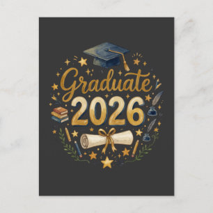 Cartão Postal De Festividades Formatura Personalizada Turma de 2026 Família Pers