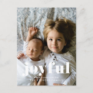 Cartão Postal De Festividades Foto alegre do Cheio de Natal