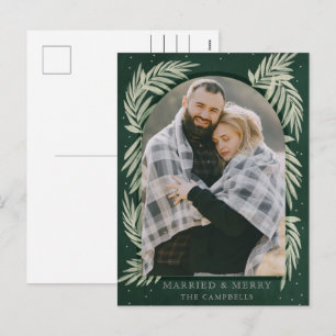Cartão Postal De Festividades Foto Botânica do Arco de Feliz Silver Verde
