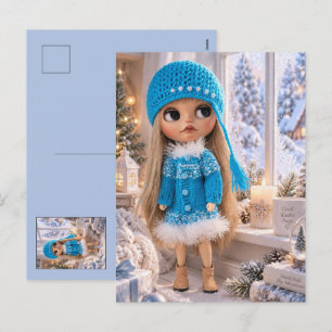 Cartão Postal De Festividades Foto da boneca Blythe