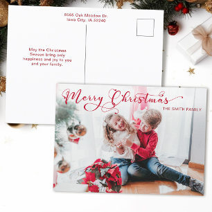 Cartão Postal De Festividades Foto da caligrafia de Natal Festiva Felry