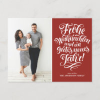 Foto da Caligrafia Red Frohe Weihnachten