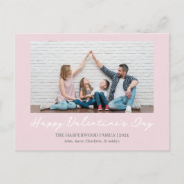 Cartão Postal De Festividades Foto da Família de dias de os namorados Elegante S