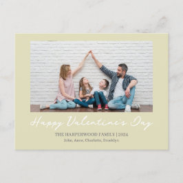 Cartão Postal De Festividades Foto da Família de dias de os namorados Elegante S
