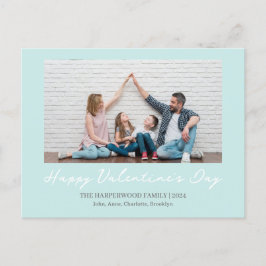 Cartão Postal De Festividades Foto da Família de dias de os namorados Elegante S