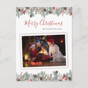 Cartão Postal De Festividades Foto da Família - Natal Botânico Russo