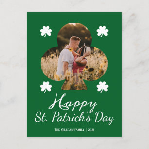 Cartão Postal De Festividades Foto da família "Shamrocks" de Dia de São Patrício