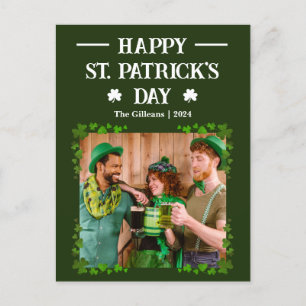 Cartão Postal De Festividades Foto da Família Shamrocks de Dia de São Patrício F