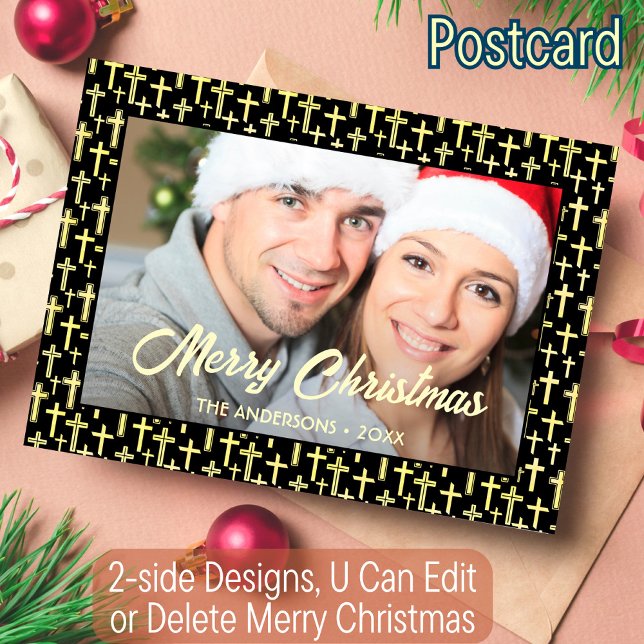 Cartão Postal De Festividades Foto da Holly Cross Family Natal Fé Religiosa (Criador carregado)