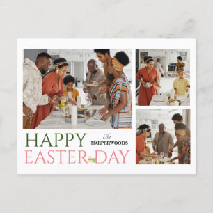 Cartão Postal De Festividades Foto da Páscoa Elegante Tipografia 3