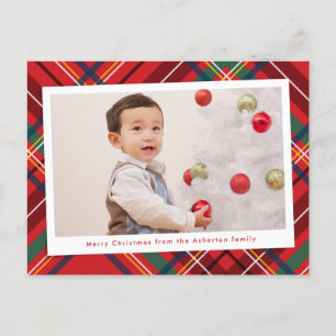 Cartão Postal De Festividades Foto da xadrez de Natal 1, colorida e brilhante