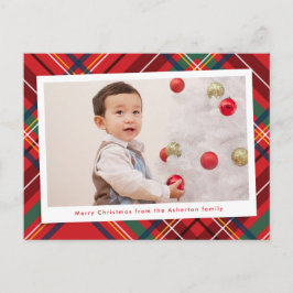 Cartão Postal De Festividades Foto da xadrez de Natal 1, colorida e brilhante