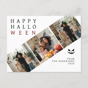 Cartão Postal De Festividades Foto de 3 Halloween feliz, moderno minimalista e f