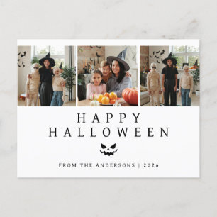 Cartão Postal De Festividades Foto de 3 Halloween feliz, moderno minimalista e f