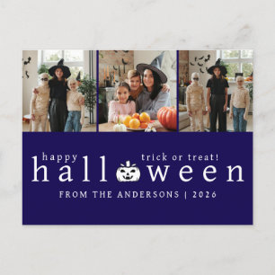 Cartão Postal De Festividades Foto de 3 Halloween feliz, moderno minimalista e f
