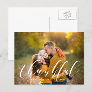 Cartão Postal De Festividades Foto de Ação de Graças da Tipografia Moderna