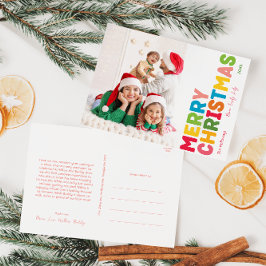 Cartão Postal De Festividades Foto de Cheio de Natal Colorida e Brilhante