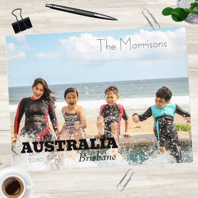 Cartão Postal De Festividades Foto de Destino em Família (Family Destination Photo Holiday Postcard)