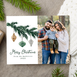 Cartão Postal De Festividades Foto de Enfeites de natal de Aquarela