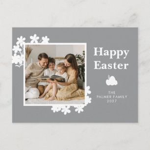 Cartão Postal De Festividades Foto de família personalizada de Páscoa Primavera 