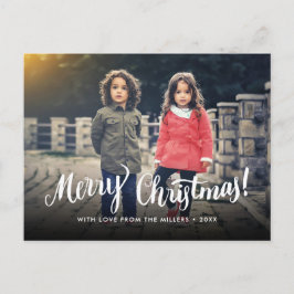 Cartão Postal De Festividades Foto de Feriado de Script de Tipografia de Feliz N