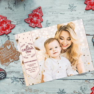 Cartão Postal De Festividades Foto de Feriados Felizes do Natal