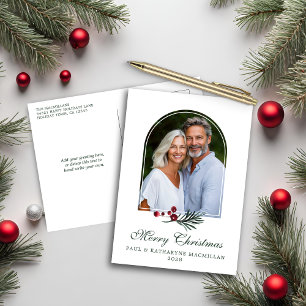 Cartão Postal De Festividades Foto de Férias Botânicas de Natal do Arco Elegante