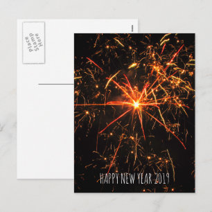 Cartão Postal De Festividades Foto de Fogos de Artifício Feliz Ano Novo 2023