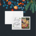 Cartão Postal De Festividades Foto de Furry e Bright Pet Natal<br><div class="desc">Um cartão de festas de Natal alegre e brilhante. Modelo de foto via Pixabay licenciado sob CC0 e deve ser substituído por sua própria foto</div>