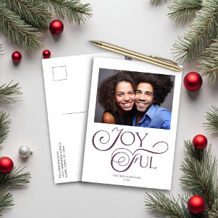 Cartão Postal De Festividades Foto de Natal alegre e alegre do Marinho moderno