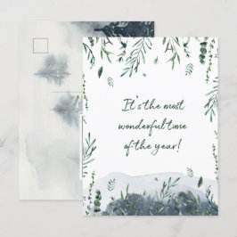 Cartão Postal De Festividades Foto de Natal da Greenerescência Botânica de inver