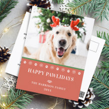 Foto de Natal de Cachorro Feliz Pawlidays